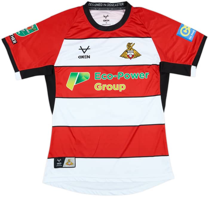 2023-24 Doncaster Rovers Match Issue Carabao Cup Home Shirt Faal #36