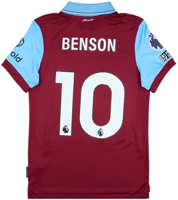 2023-24 Burnley Match Issue Home Shirt Benson #10