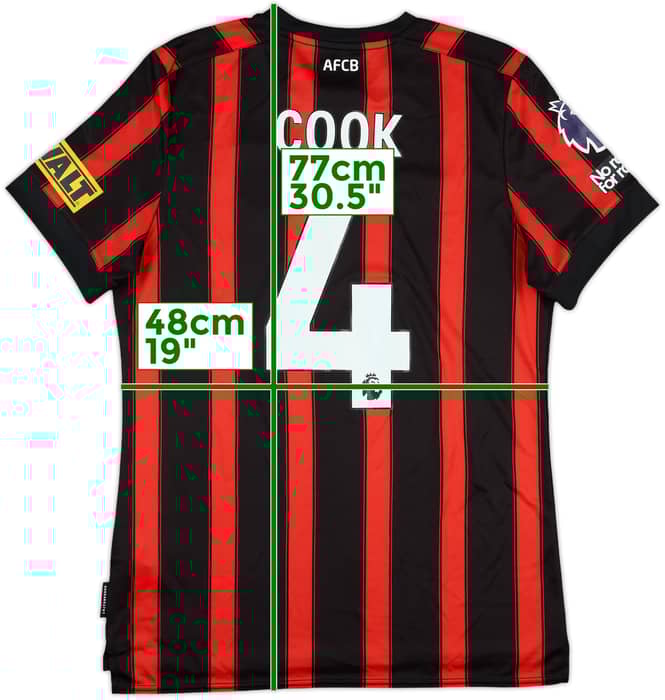2023-24 Bournemouth Match Issue Home Shirt Cook #4