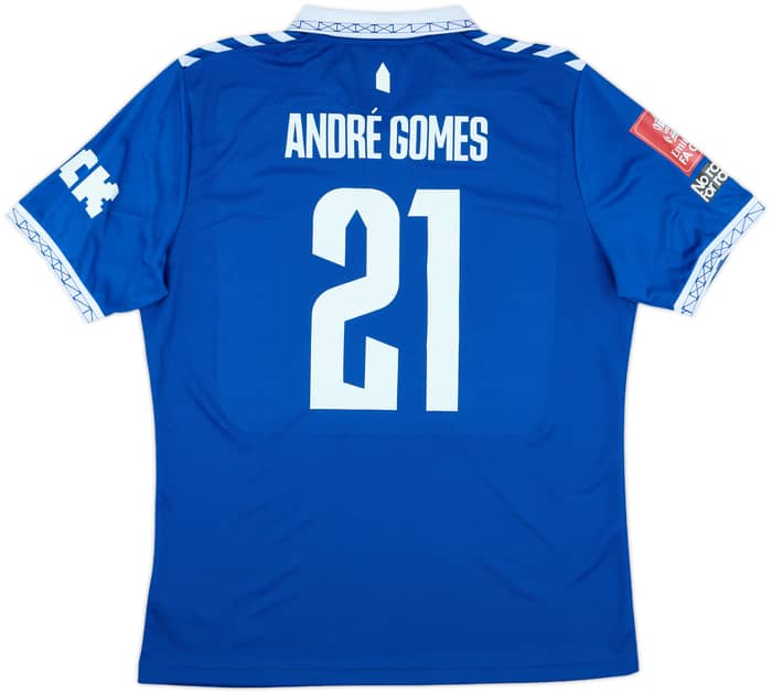 2023-24 Everton Match Issue Squad Signed FA Cup Home Shirt Andre Gomes #21