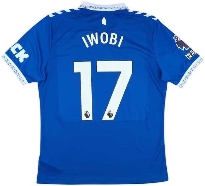 2023-24 Everton Match Issue Home Shirt Iwobi #17