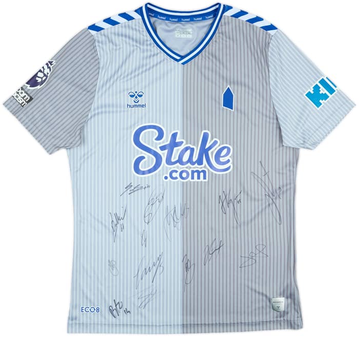 2023-24 Everton Match Issue Squad Signed Third Shirt Danjuma #10