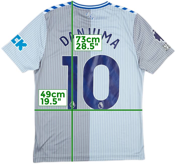 2023-24 Everton Match Issue Squad Signed Third Shirt Danjuma #10