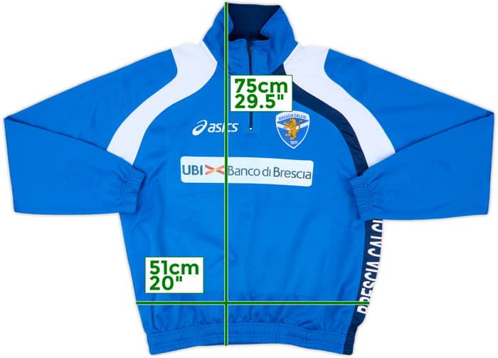 2007-08 Brescia Asics 1/4 Zip Training Top - 9/10 - (M)