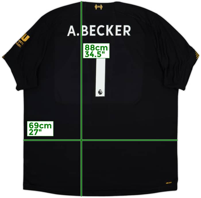 2019-20 Liverpool GK S/S Shirt A.Becker #1 - 10/10 - (3XL)