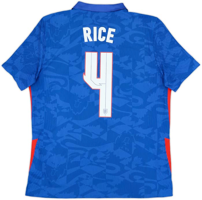 2020-21 England Authentic Away Shirt Rice #4 - 9/10 - (L)