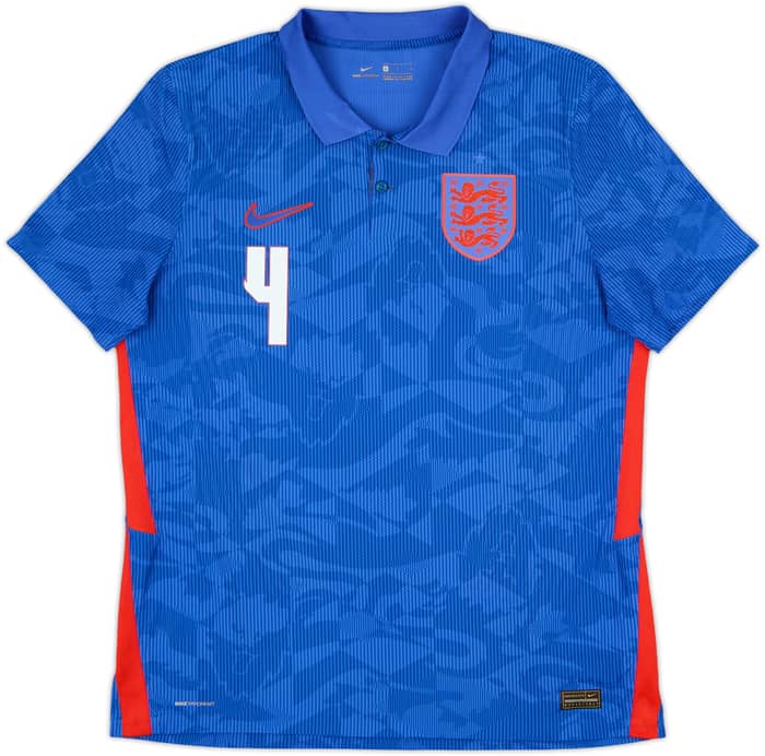 2020-21 England Authentic Away Shirt Rice #4 - 9/10 - (L)