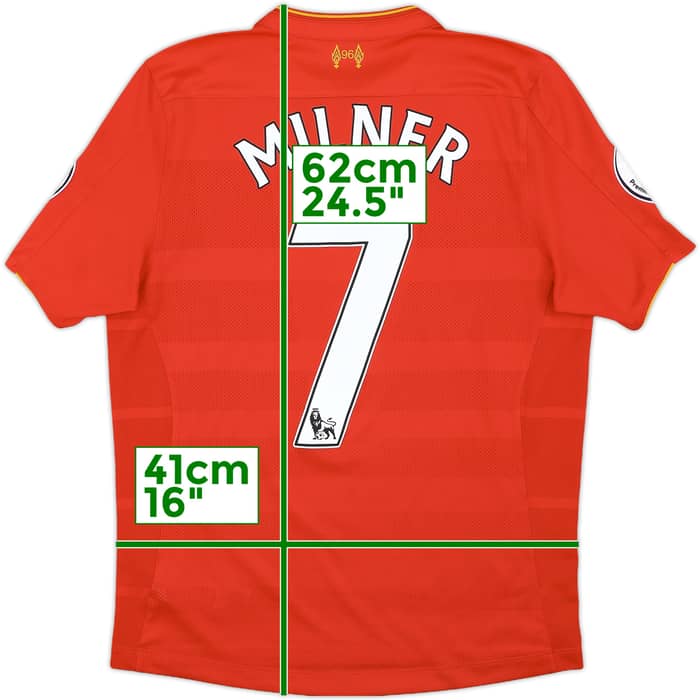 2016-17 Liverpool Home Shirt Milner #7 - 7/10 - (S)