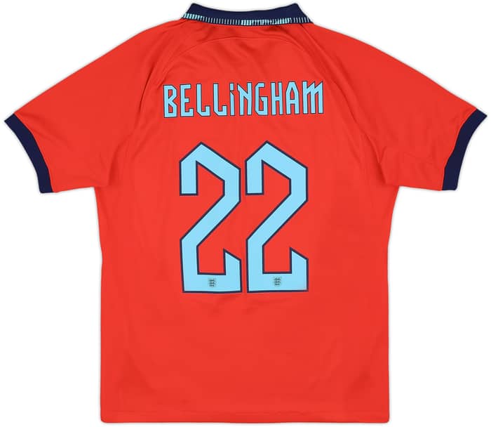 2022-23 England Away Shirt Bellingham #22 - 8/10 - (M)