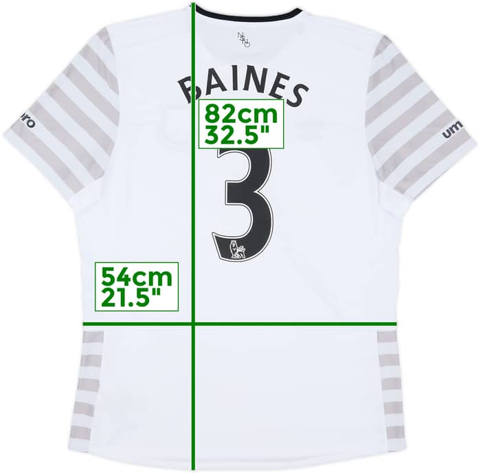 2015-16 Everton Away Shirt Baines #3 - 9/10 - (XL)