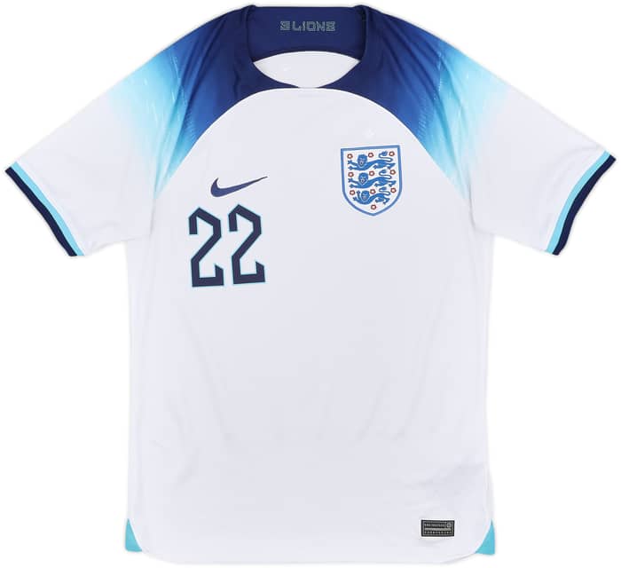2022-23 England Home Shirt Bellingham #22 - 8/10 - (S)