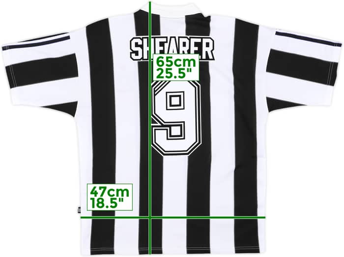 1995-97 Newcastle Home Shirt Shearer #9 - 10/10 - (L)