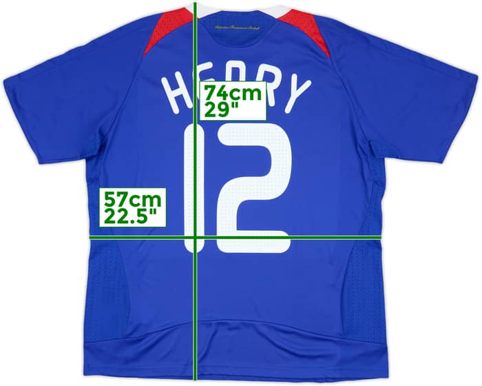 2007-08 France Home Shirt Henry #12 - 8/10 - (Women's XL)