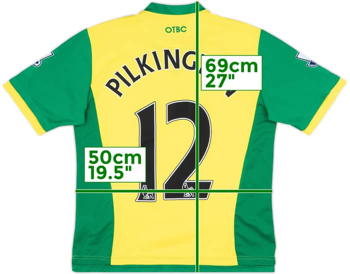 2013-14 Norwich Home Shirt Pilkington #12 - 9/10 - (S)