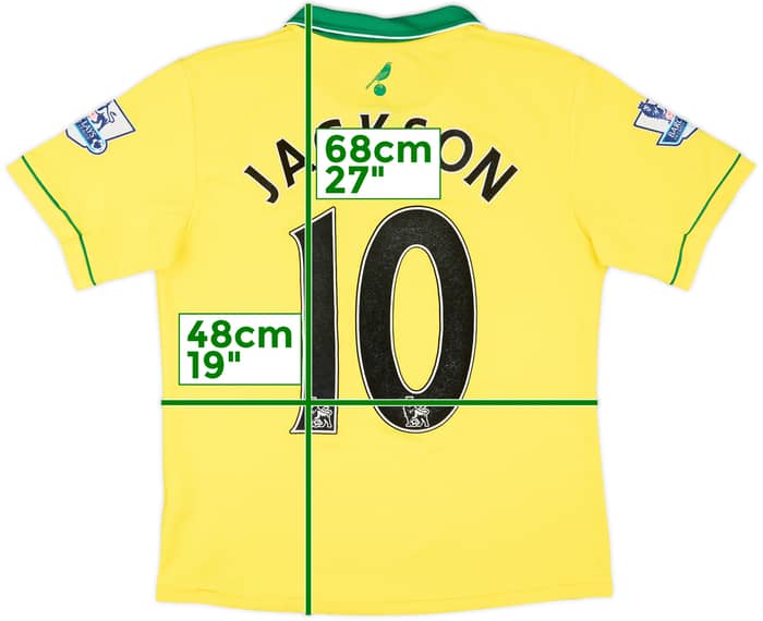 2012-13 Norwich Home Shirt Jackson #10 - 6/10 - (S)