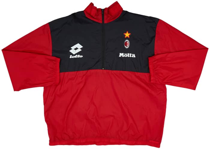 1994-95 AC Milan Lotto 1/4 Zip Training Top - 7/10 - (L)