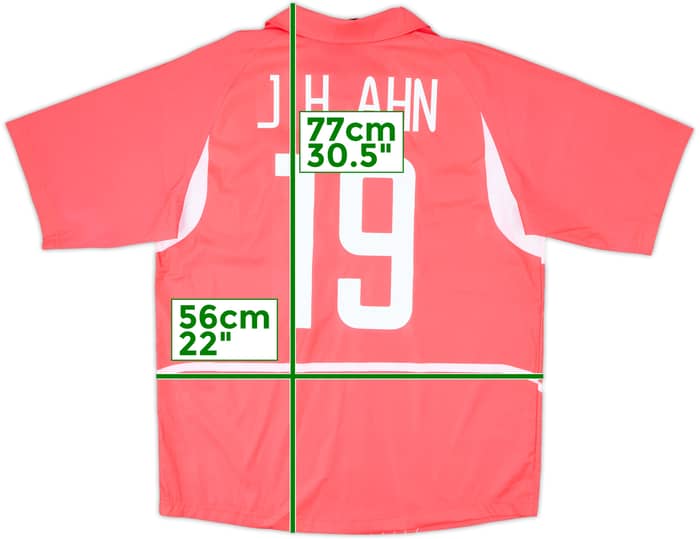 2002-03 South Korea Home Shirt J.H.Ahn #19 - 9/10 - (L)
