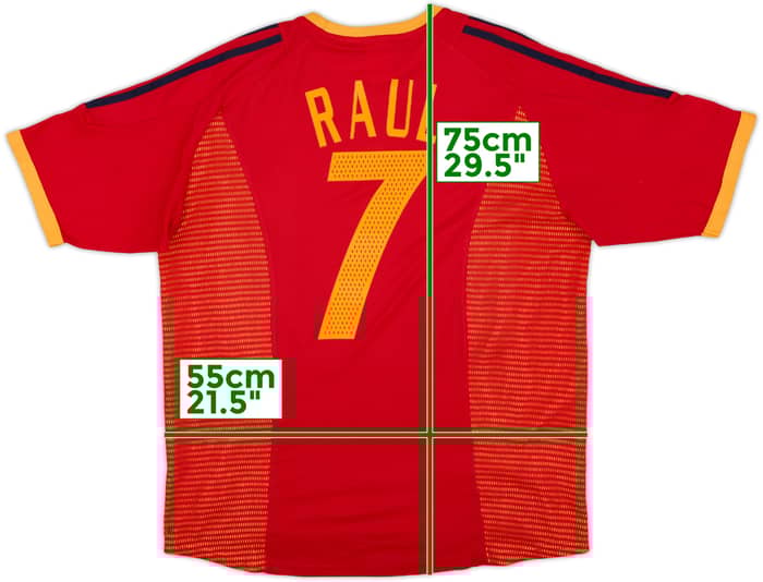 2002-04 Spain Home Shirt Raul #7 - 7/10 - (M)