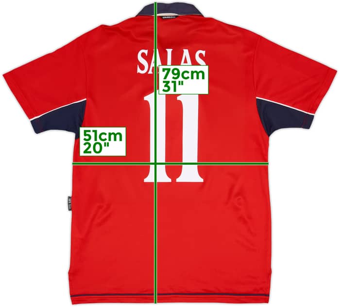 2000-01 Chile Home Shirt Salas #11 - 8/10 - (M)