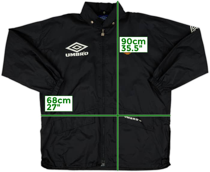 1994-95 Manchester United Umbro Hooded Rain Jacket - 8/10 - (L)
