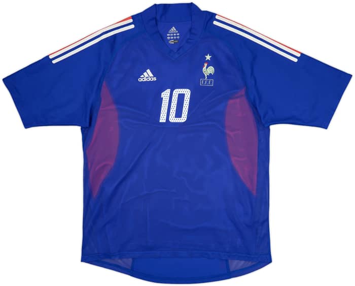 2002-04 France Player Issue Home Shirt Zidane #10 - 7/10 - (L)