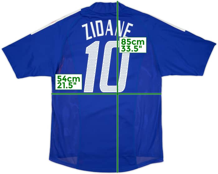 2002-04 France Player Issue Home Shirt Zidane #10 - 7/10 - (L)