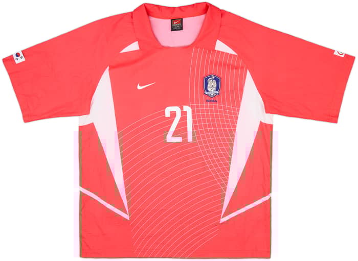 2002-03 South Korea Home Shirt J.S.Park #21 - 10/10 - (M)