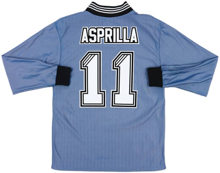 1996-97 Newcastle Away L/S Shirt Asprilla #11 - 8/10 - (M)