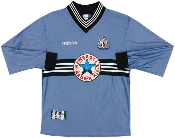 1996-97 Newcastle Away L/S Shirt Asprilla #11 - 8/10 - (M)