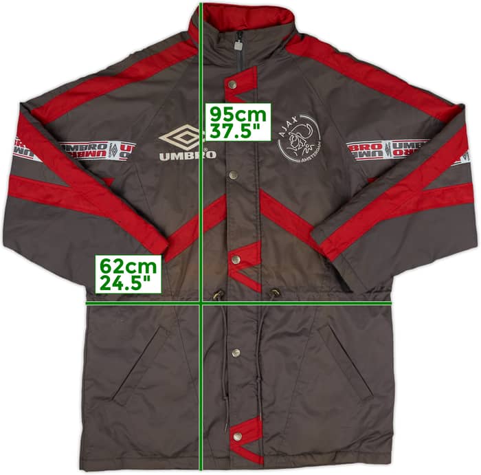 1995-96 Ajax Umbro Padded Bench Coat - 8/10 - (L)
