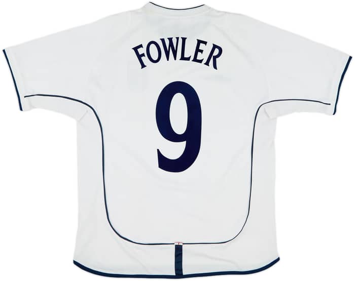 2001-03 England Home Shirt Fowler #9 - 6/10 - (L)