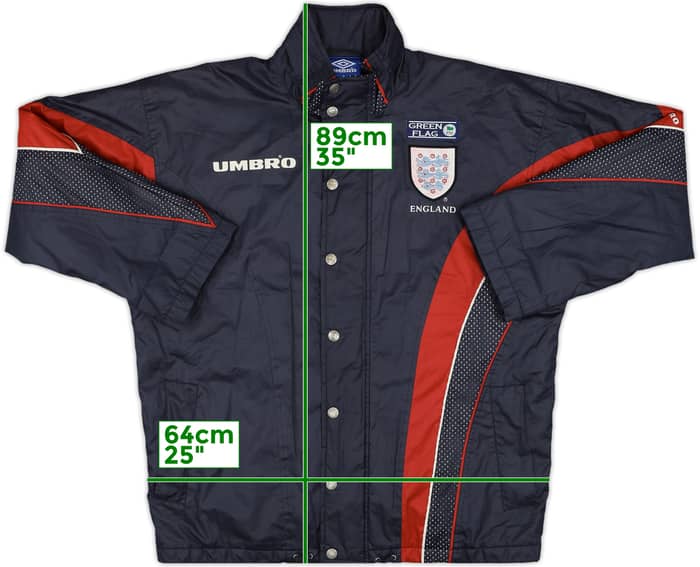 1998-99 England Umbro Hooded Rain Jacket - 7/10 - (S)