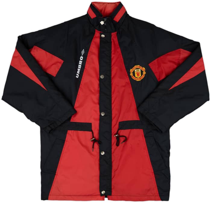 1992-93 Manchester United Umbro Padded Bench Coat - 7/10 - (L)