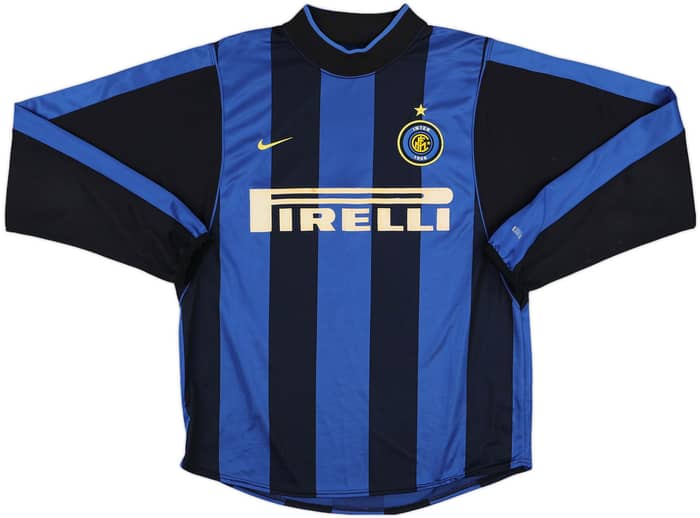 2000-01 Inter Milan Home L/S Shirt Ronaldo #9 - 8/10 - (M)