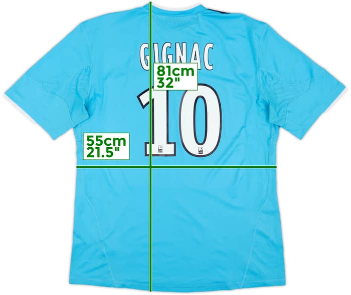 2010-11 Olympique Marseille Away Shirt Gignac #10 - 8/10 - (XL)
