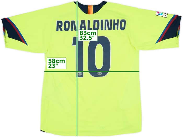 2005-06 Barcelona Away Shirt Ronaldinho #10 - 9/10 - (XL)