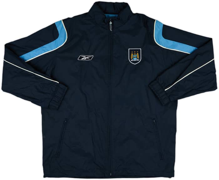 2004-06 Manchester City Reebok Hooded Rain Jacket - 6/10 - (L)