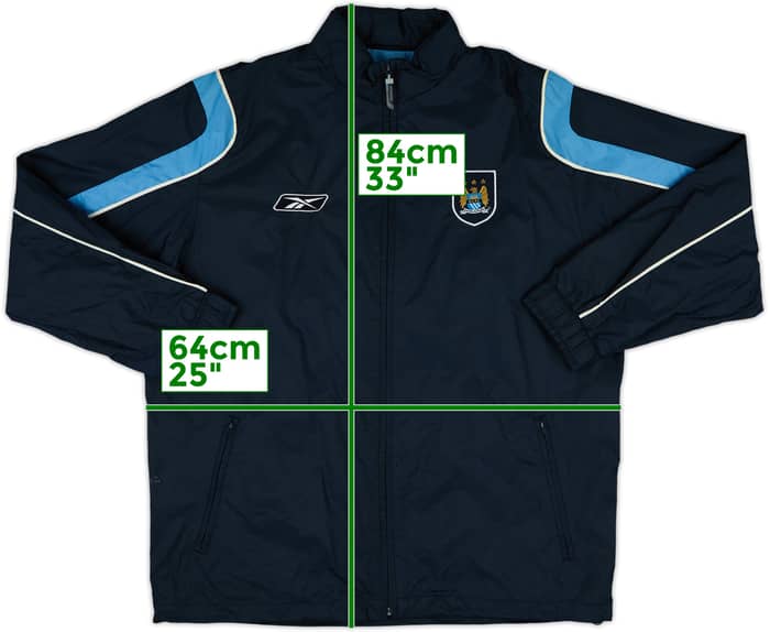 2004-06 Manchester City Reebok Hooded Rain Jacket - 6/10 - (L)