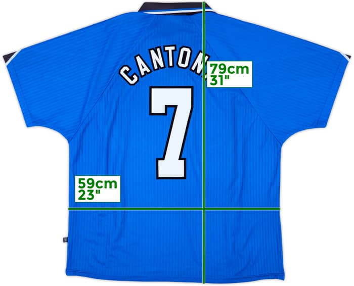 1996-98 Manchester United Third Shirt Cantona #7 - 8/10 - (XXL)