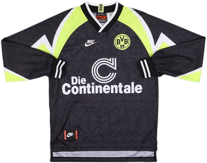 1995-96 Borussia Dortmund Deutscher Meister Away L/S Shirt - 8/10 - (S)