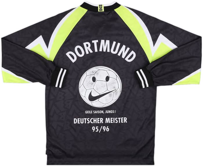 1995-96 Borussia Dortmund Deutscher Meister Away L/S Shirt - 8/10 - (S)