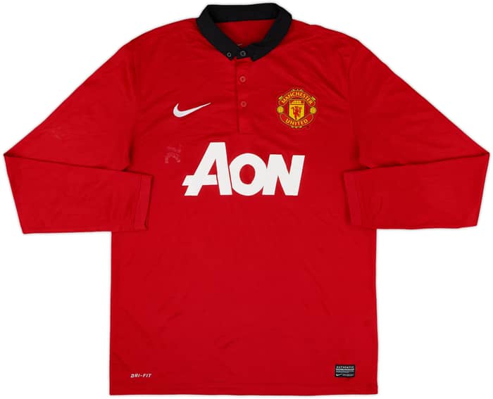 2013-14 Manchester United Home L/S Shirt - 5/10 - (M)