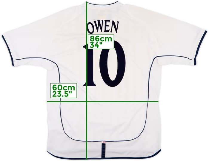 2001-03 England Home Shirt Owen #10 - 7/10 - (XXL)