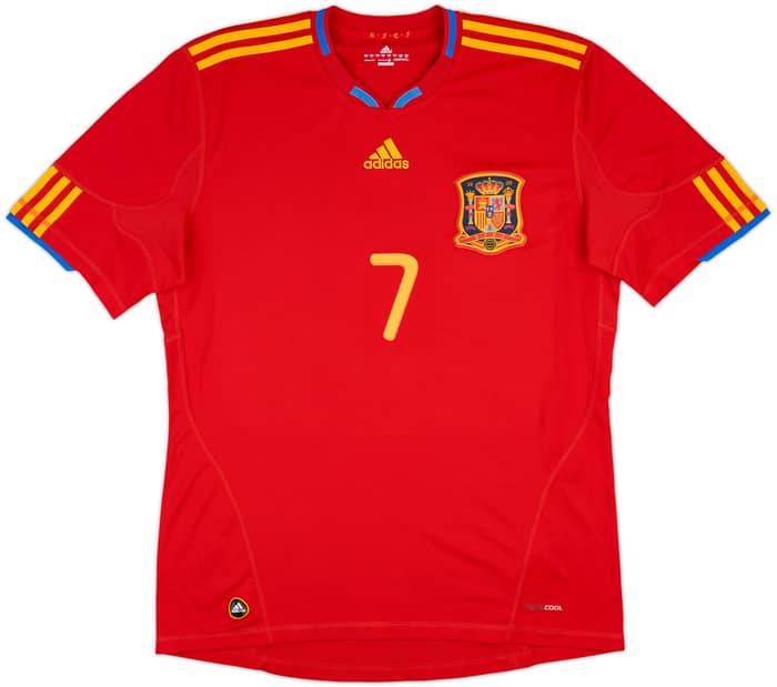 2009-10 Spain Home Shirt David Villa #7 - 8/10 - (L)