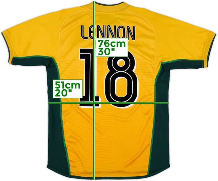 2002-03 Celtic Away Shirt Lennon #18 - 7/10 - (M)