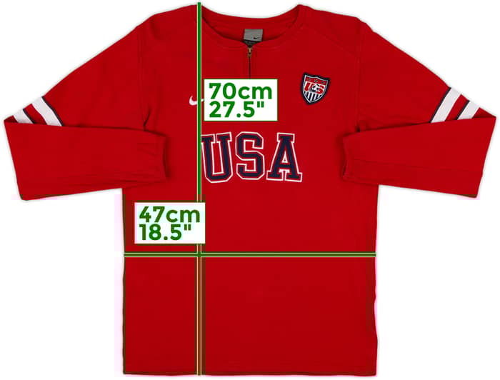 2002-03 USA Nike 1/4 Zip Sweat Top - 6/10 - (S)