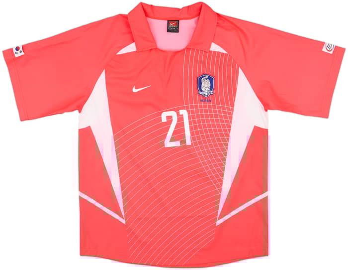 2002-03 South Korea Home Shirt J.S.Park #21 - 10/10 - (M)