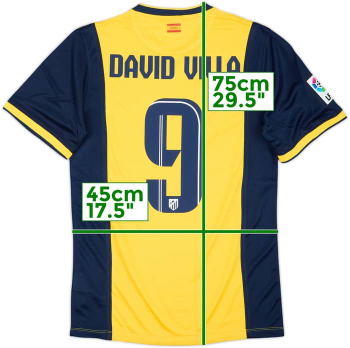 Camiseta de visitante del Atletico Madrid 2013-14 David Villa #9 - 8/10 - (S)