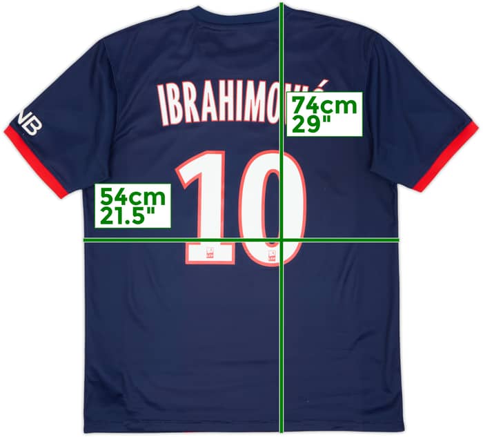 2013-14 Paris Saint-Germain Home Shirt Ibrahimovic #10 - 6/10 - (L)