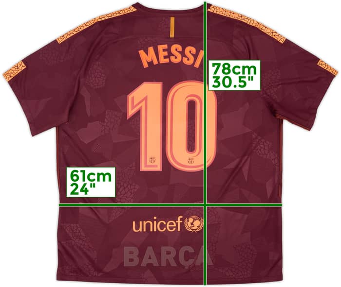2017-18 Barcelona Third Shirt Messi #10 - 8/10 - (XXL)